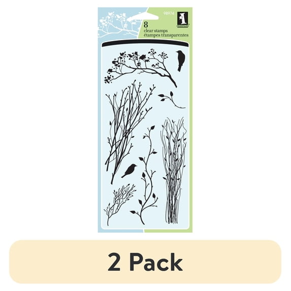 (2 pack) Inkadinkado Clear Stamps 4X8-Delicate Branches
