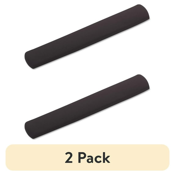 (2 pack) Innovera IVR50458 19 in. x 2.87 in. Fabric-Covered Gel Keyboard Wrist Rest - Black