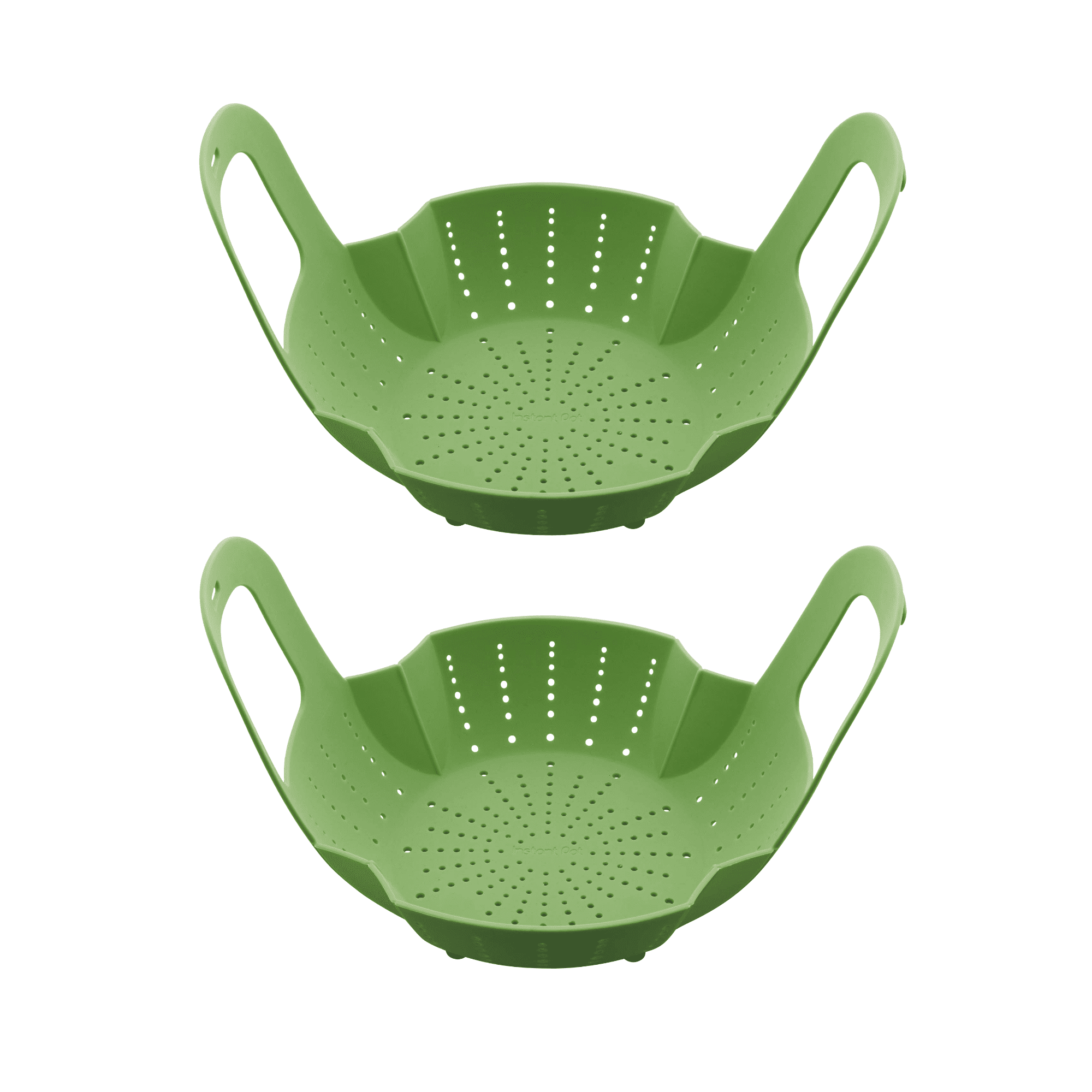 (2 pack) Instant Pot Steamer Basket Official Silicone Accessory, Compatible with 6-quart and 8-quart Cookers in Green