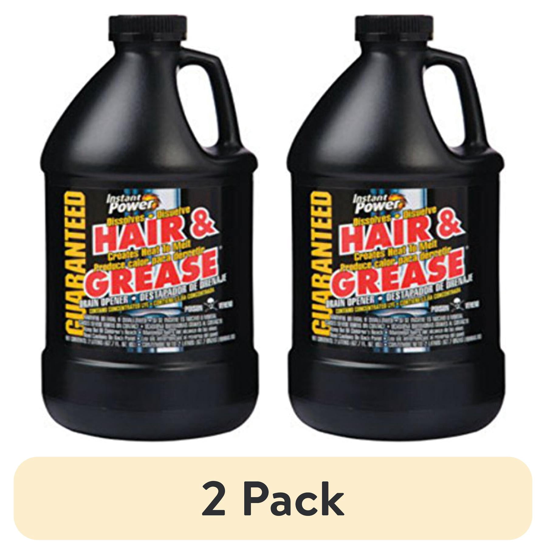(2 pack) Instant Power Hair & Grease Drain Opener, 2-Liter - Walmart.com