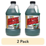 2 pack Instant Power Septic Shock, Super Charged for Clogged Septic System, 67.6 fl oz 2 Liter
