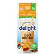 (2 pack) International Delight Zero Ready to Drink 0g Added Sugar, Caramel Macchiato Iced Coffee, 64 fl oz Carton