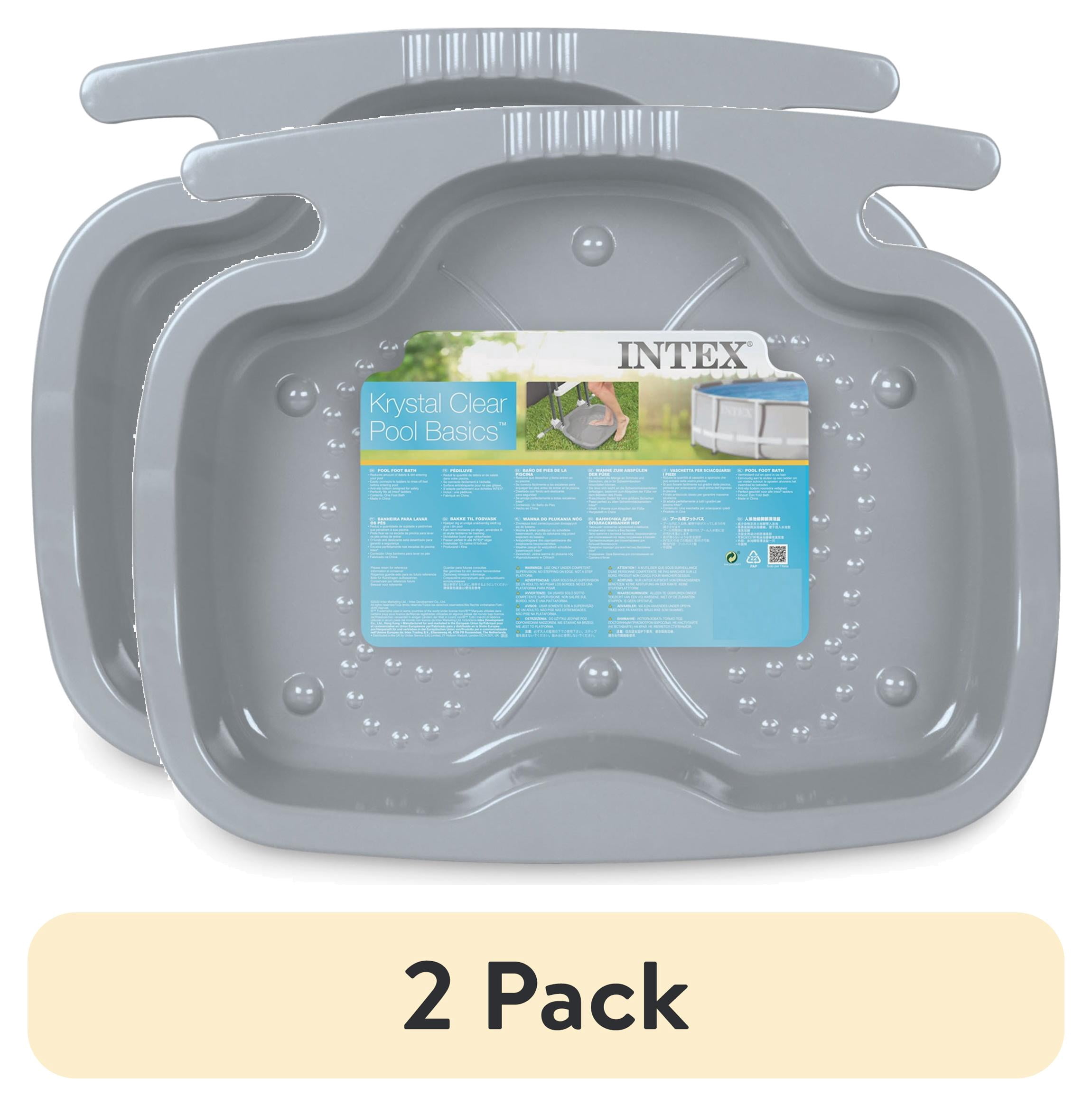 (2 pack) Intex: Pool Foot Bath - Gray - Rinse Feet Of Dirt-Grass-Sand ...
