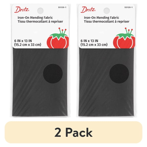 Dritz Iron-On Mending Tape, 6 x 13-Inch, 1 Count, Black