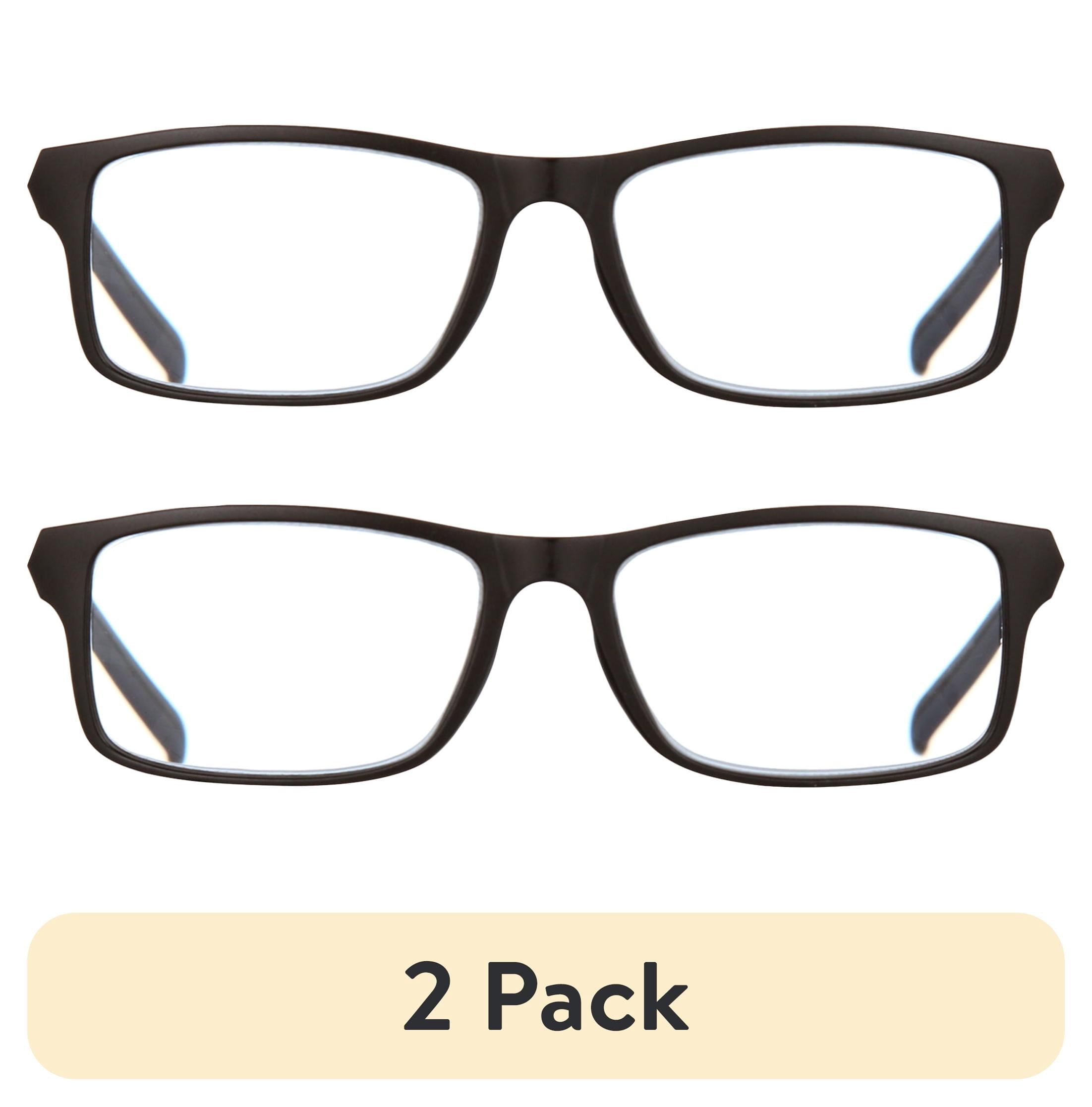 (2 pack) Ironman Rectangle Black Reader Eyeglass 1.50
