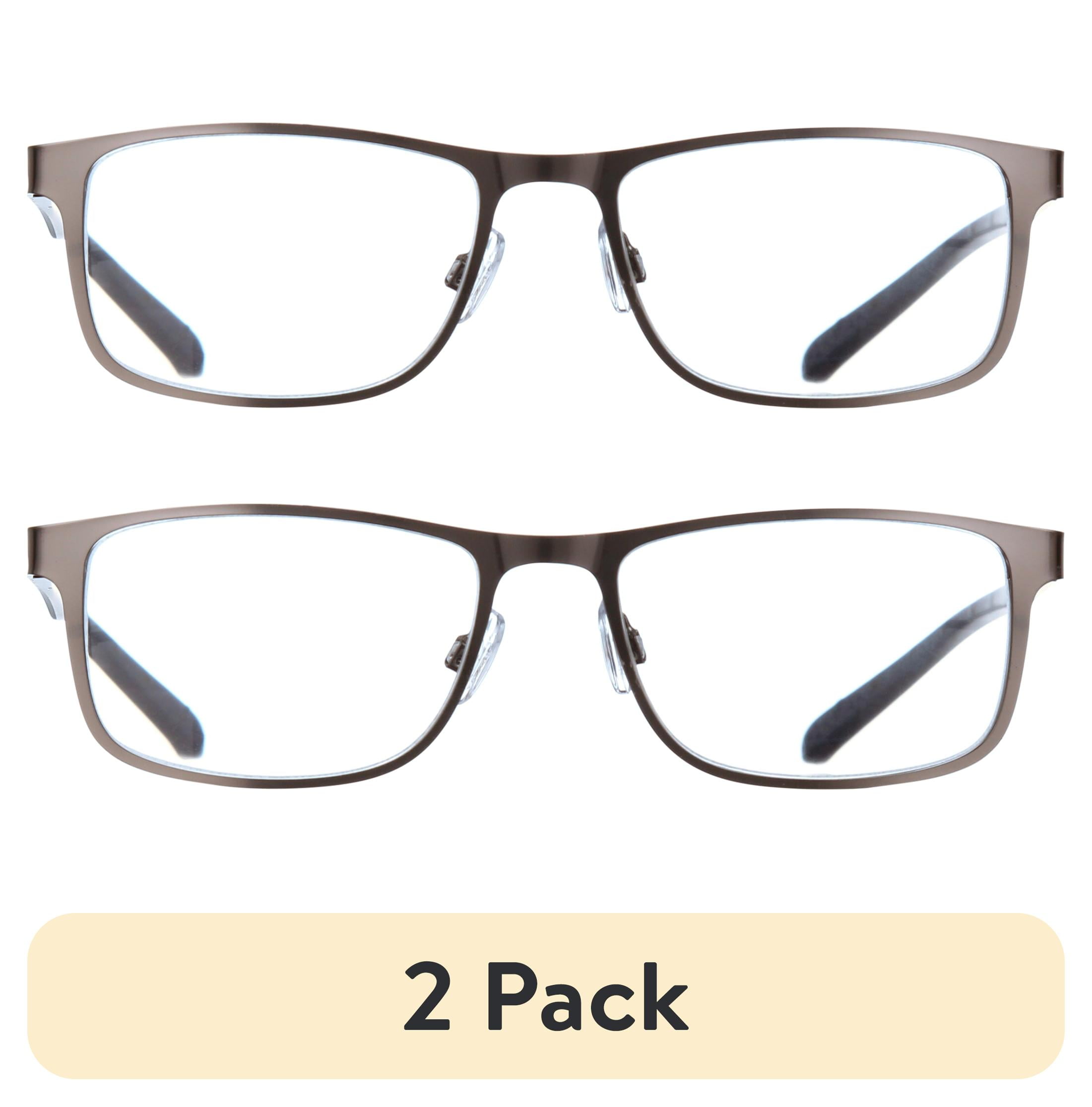 (2 pack) Ironman Rectangle Black Reading Glasses 1.50