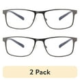 thumbnail image 1 of (2 pack) Ironman Rectangle Black Reading Glasses 1.75, 1 of 7