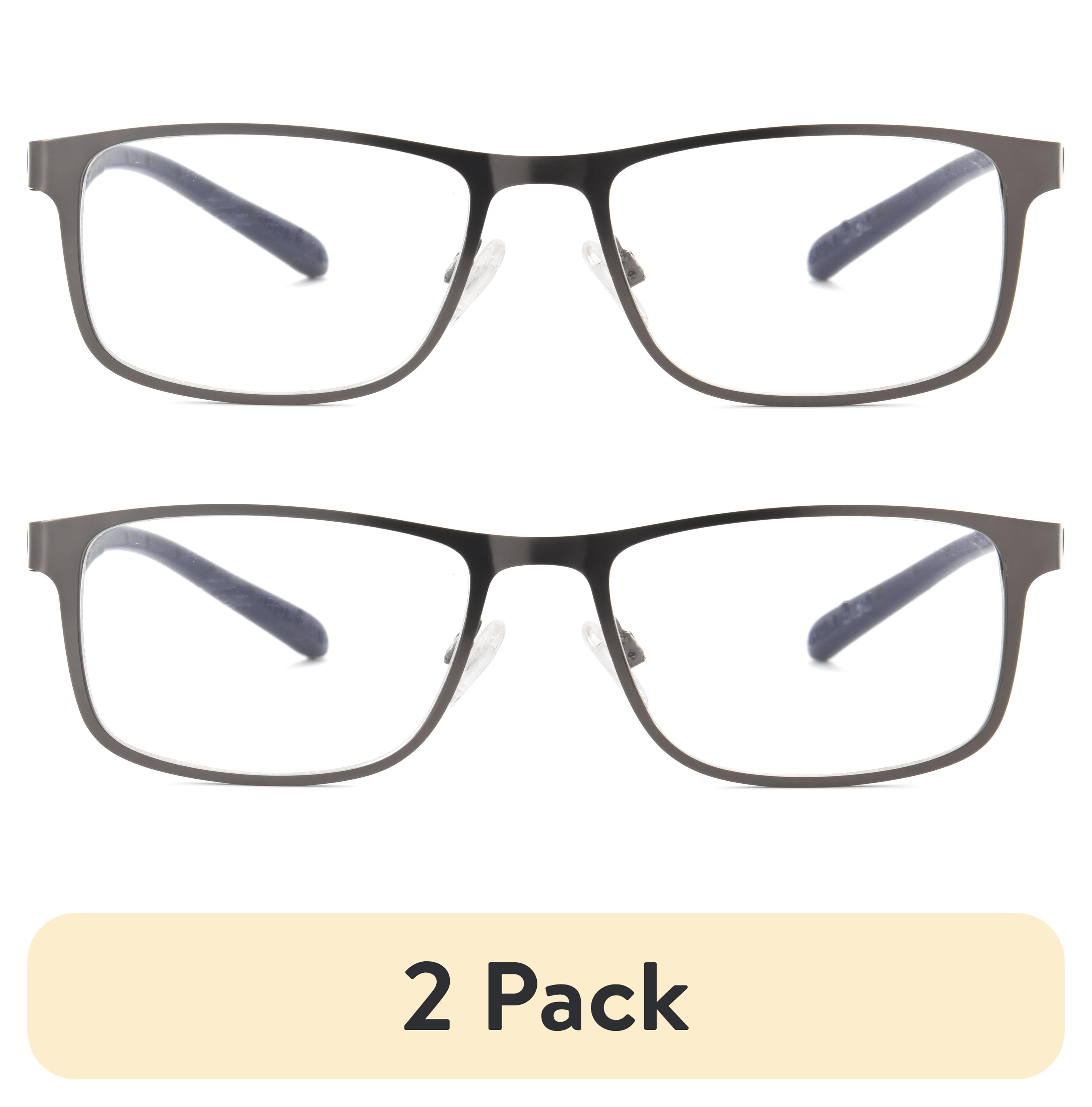 (2 pack) Ironman Rectangle Black Reading Glasses 3.00