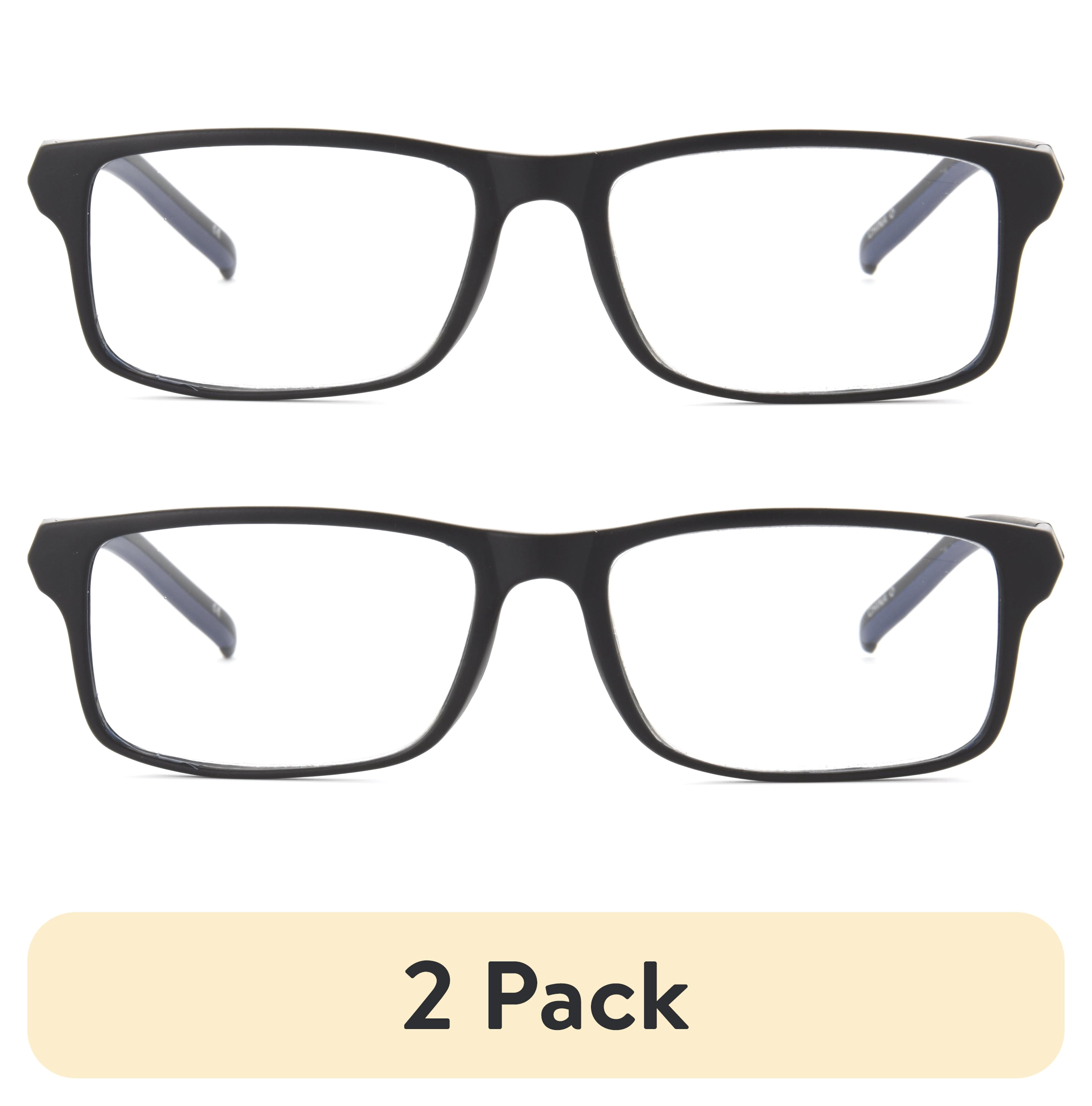(2 pack) Ironman Rectangle Black Reader Eyeglass 3.00
