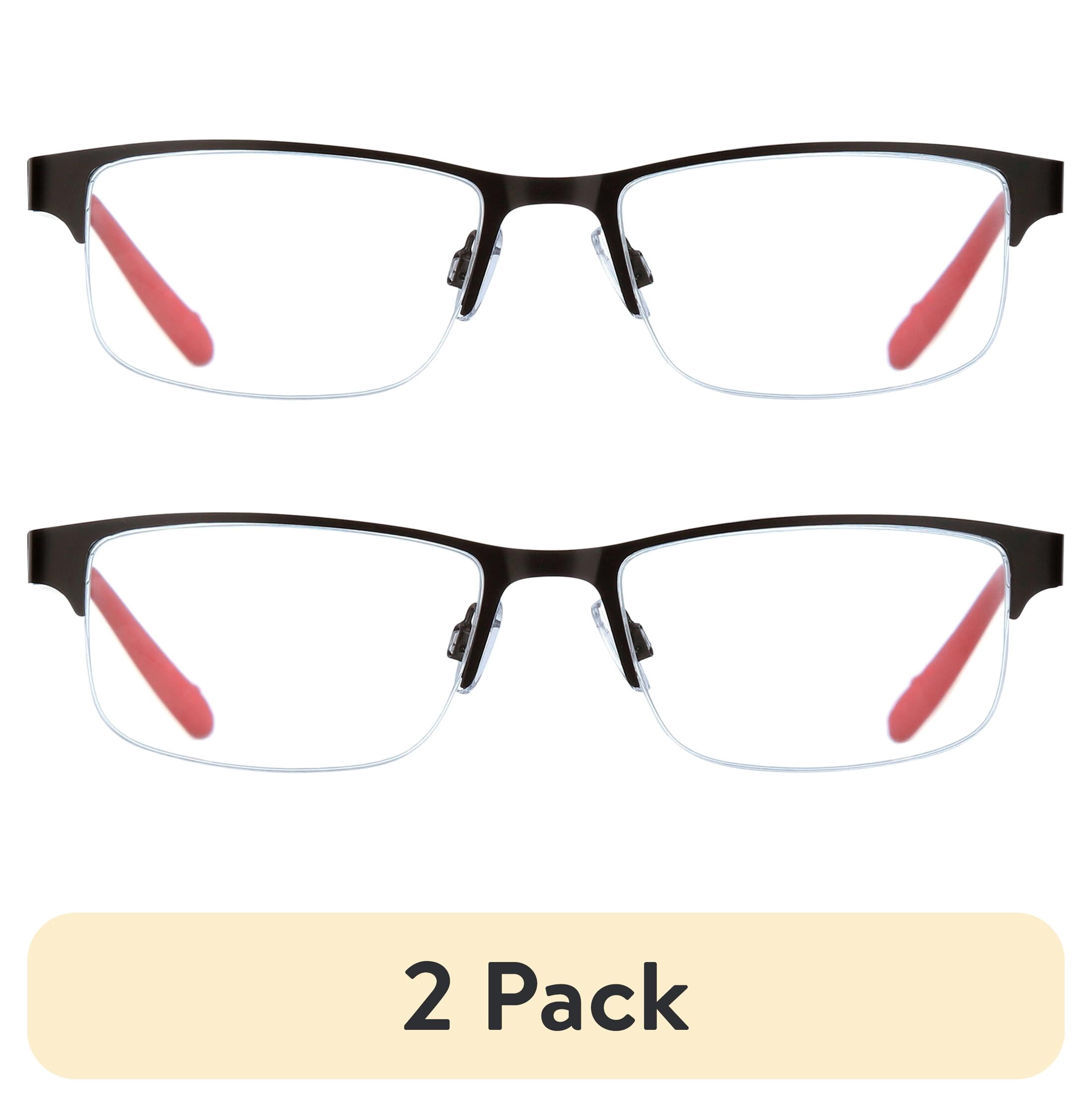 (2 pack) Ironman Rectangle Gunmetal Reading Glasses 1.25