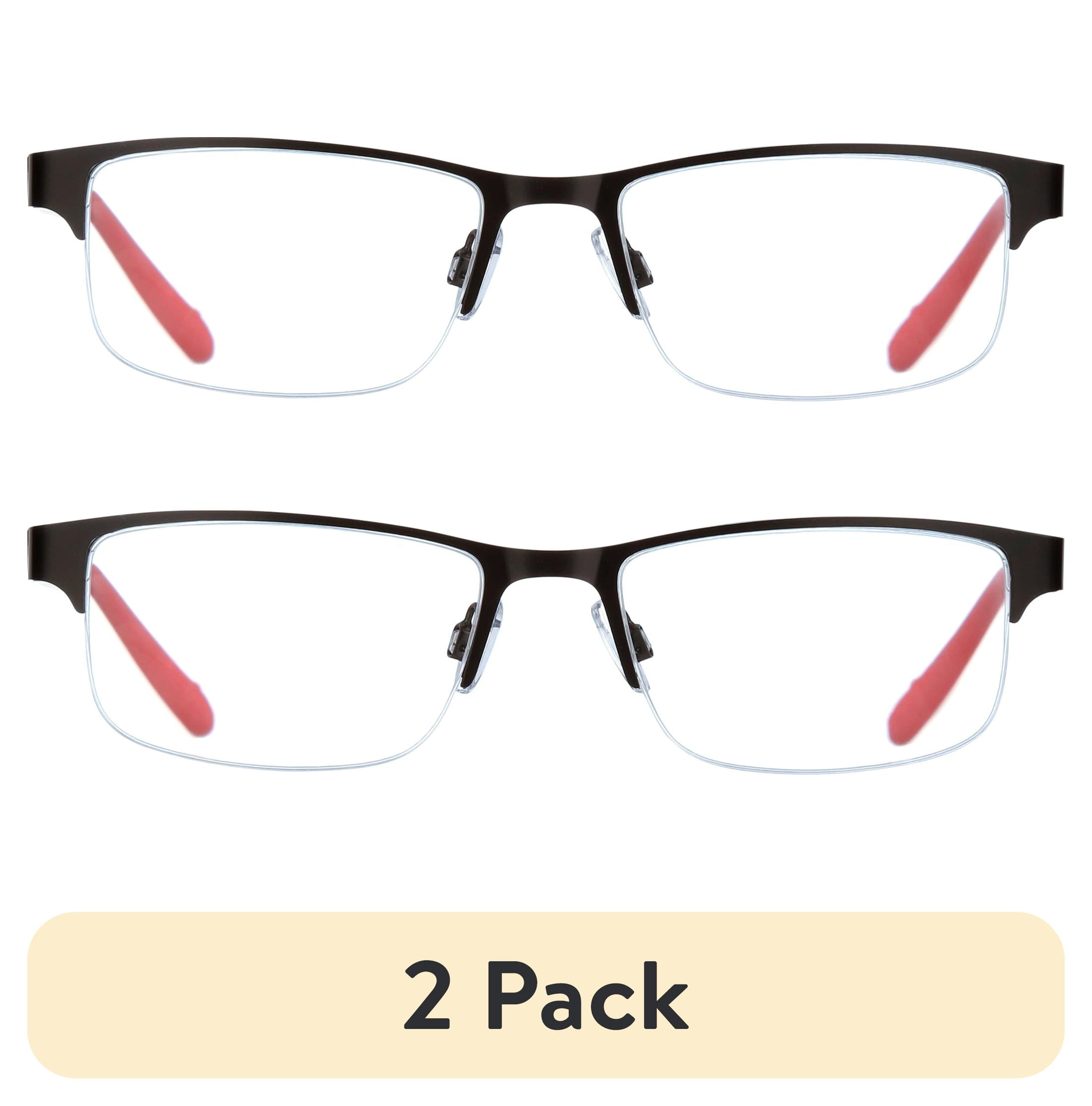 (2 pack) Ironman Rectangle Gunmetal Reading Glasses 1.50
