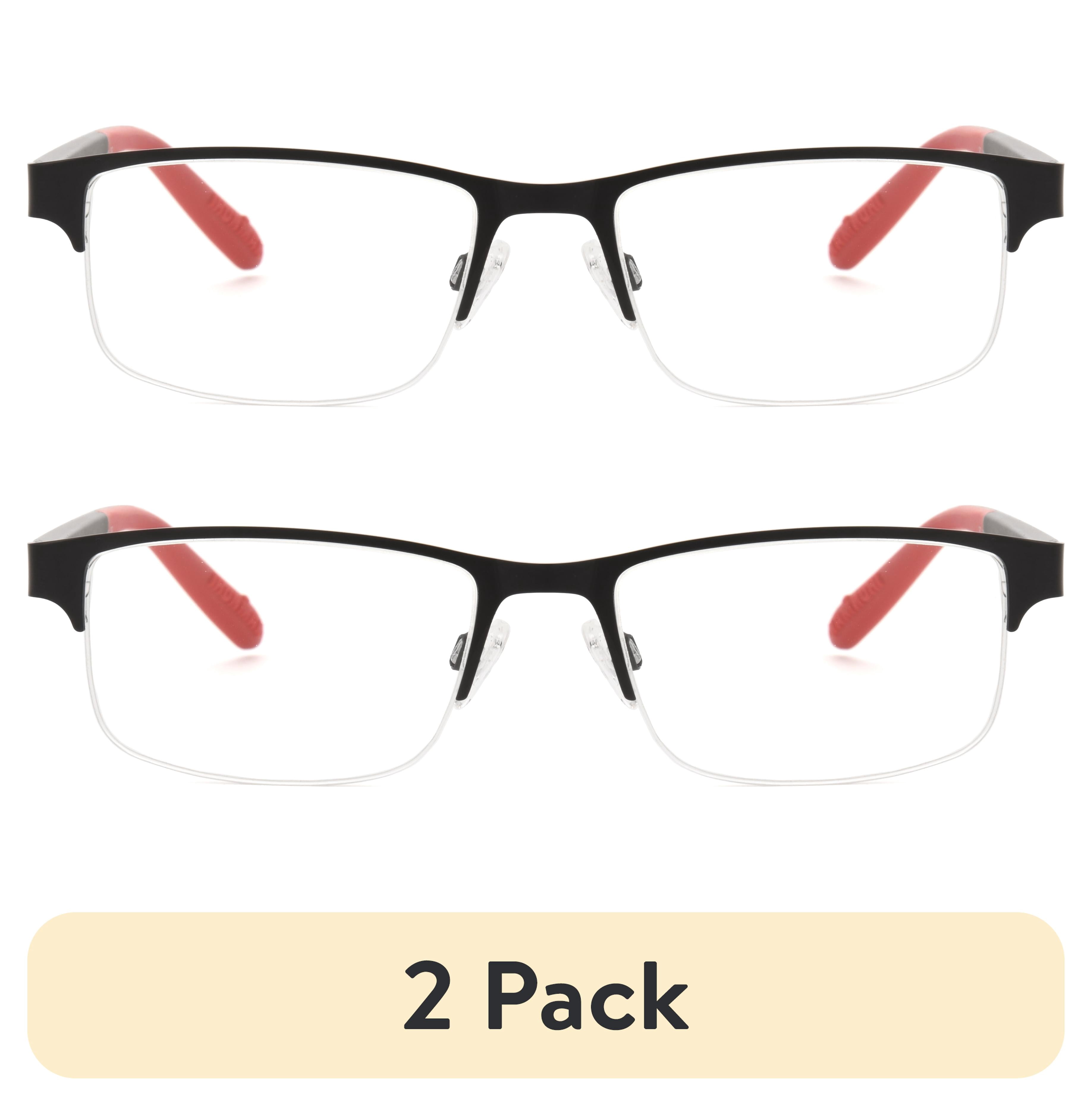 (2 pack) Ironman Rectangle Gunmetal Reading Glasses 2.50