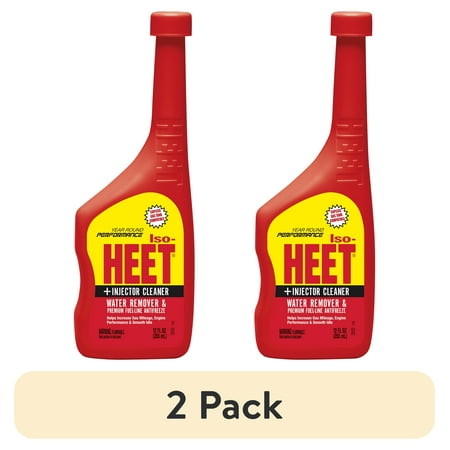 (2 pack) Iso-HEET Fuel-Line Antifreeze and Injector Cleaner 12 fl. oz - Premium Water Absorbing Formula