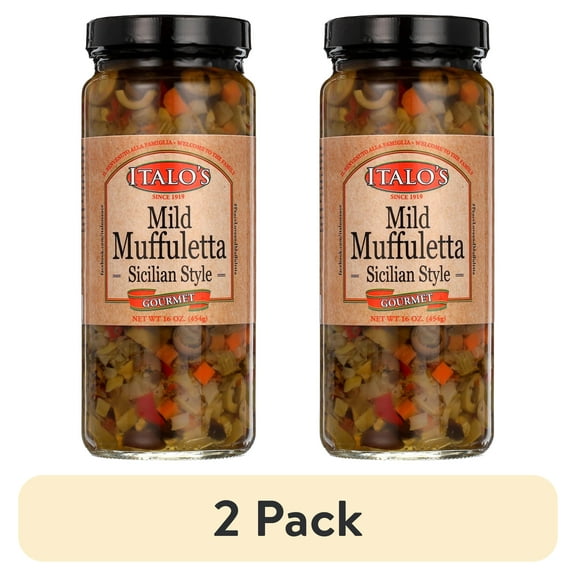 (2 pack) Italo's Muffuletta, Olive Salad, Mild, Sicilian Style