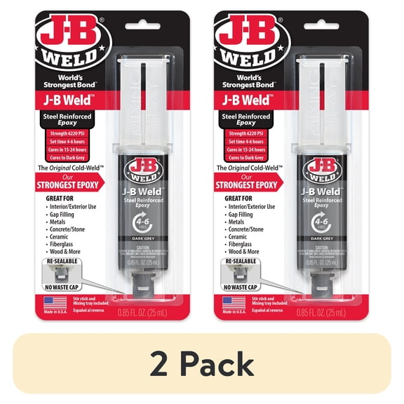 (2 pack) J-B Weld Syringe 25 Ml Epoxy