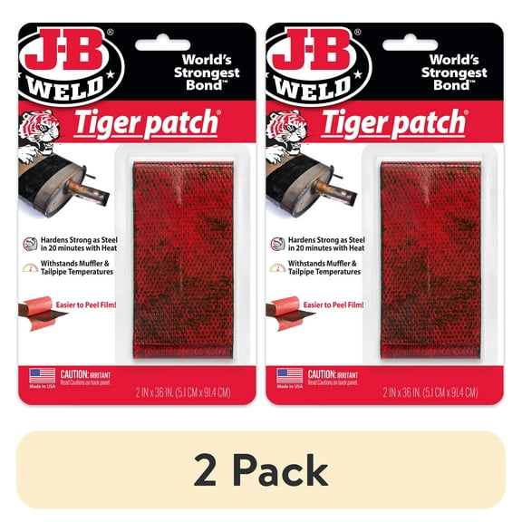 (2 pack) J-B Weld Tiger Automotive Patch SRP 8 Pcs. Inner pack