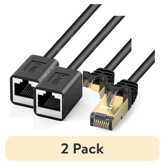 (2 pack) (2 pack) J&D 6ft Ethernet Extension Cable, Cat 6 Extender Cable Adapter