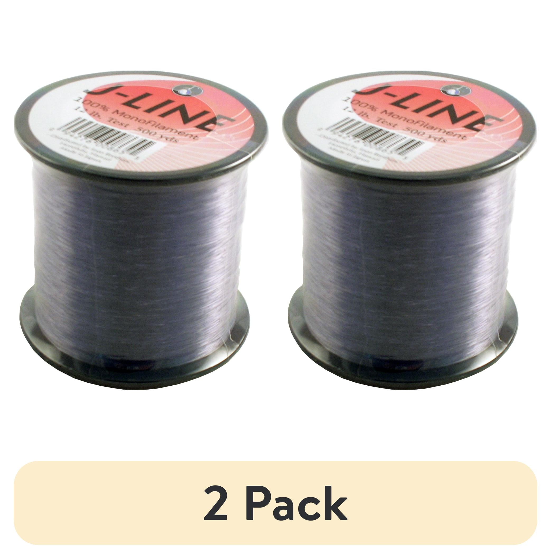 (2 pack) J-Line Monofilament Fishing Line, 12 lb, 500 yd, Clear