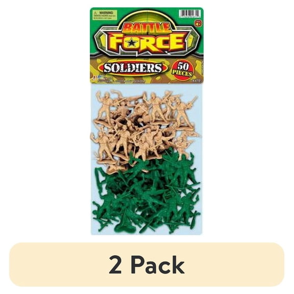 (2 pack) JA-RU - Team Xtreme Soldiers Plastic Army Men Set - 50 Pieces