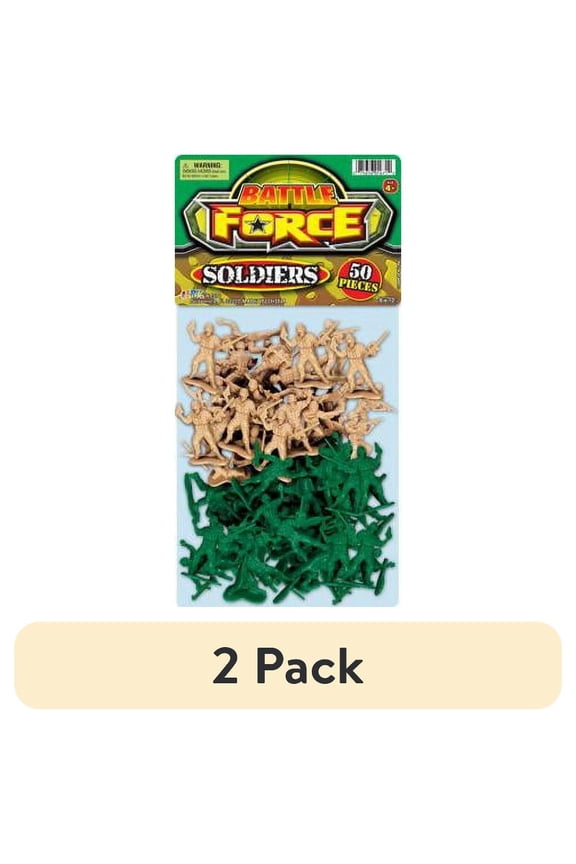 (2 pack) JA-RU - Team Xtreme Soldiers Plastic Army Men Set - 50 Pieces