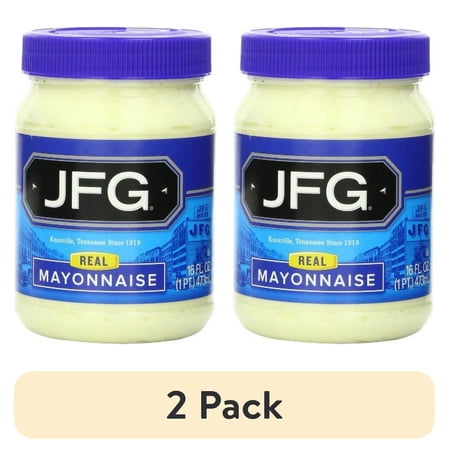 (2 pack) JFG Real Mayonnaise, 16 oz Plastic Jar