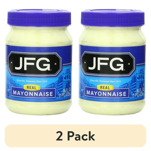 (2 pack) JFG Real Mayonnaise, 16 oz Plastic Jar