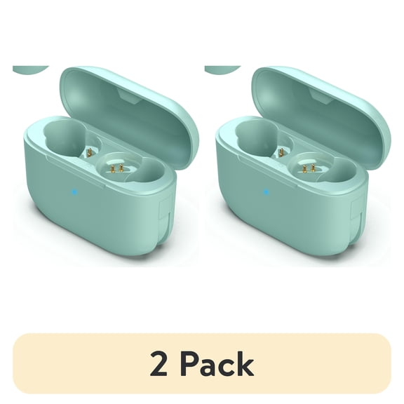 (2 pack) (2 pack) JLab Go Air Pop Bluetooth Earbuds, True Wireless with Charging Case, Mint