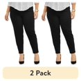 thumbnail image 1 of (2 pack) JMS Just My Size by Hanes Women's Plus Size 2 Pocket Pull On Pants, Single and 2 Pack, 1 of 8