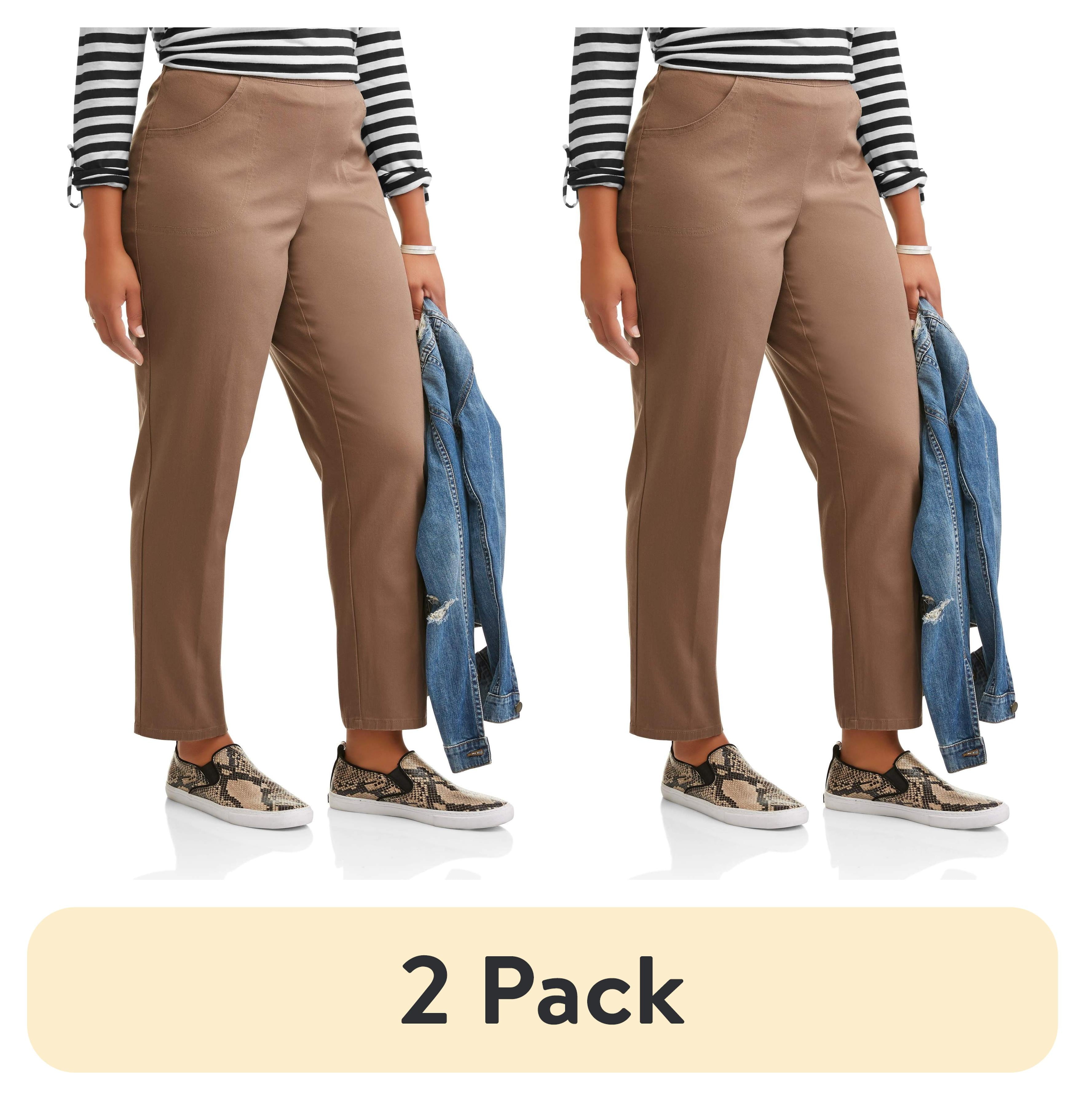 JMS Just My Size by Hanes Women's Plus Size 2 Pocket Pull On Pants