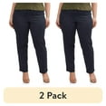 thumbnail image 1 of (2 pack) JMS Just My Size by Hanes Women's Plus Size 2 Pocket Pull On Pants, Single and 2 Pack, 1 of 3