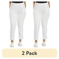 thumbnail image 1 of (2 pack) JMS Just My Size by Hanes Women's Plus Size 2 Pocket Pull On Pants, Single and 2 Pack, 1 of 7
