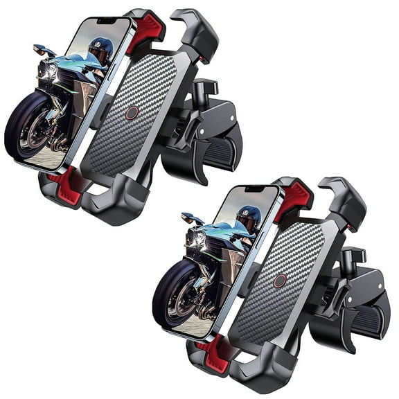 (2 pack) JOYROOM Motorcycle Phone Mount Bike Phone Holder, Auto Lock Adjustable Handlebar Phone Holder Mount for 4.7"-7" Cell Phones