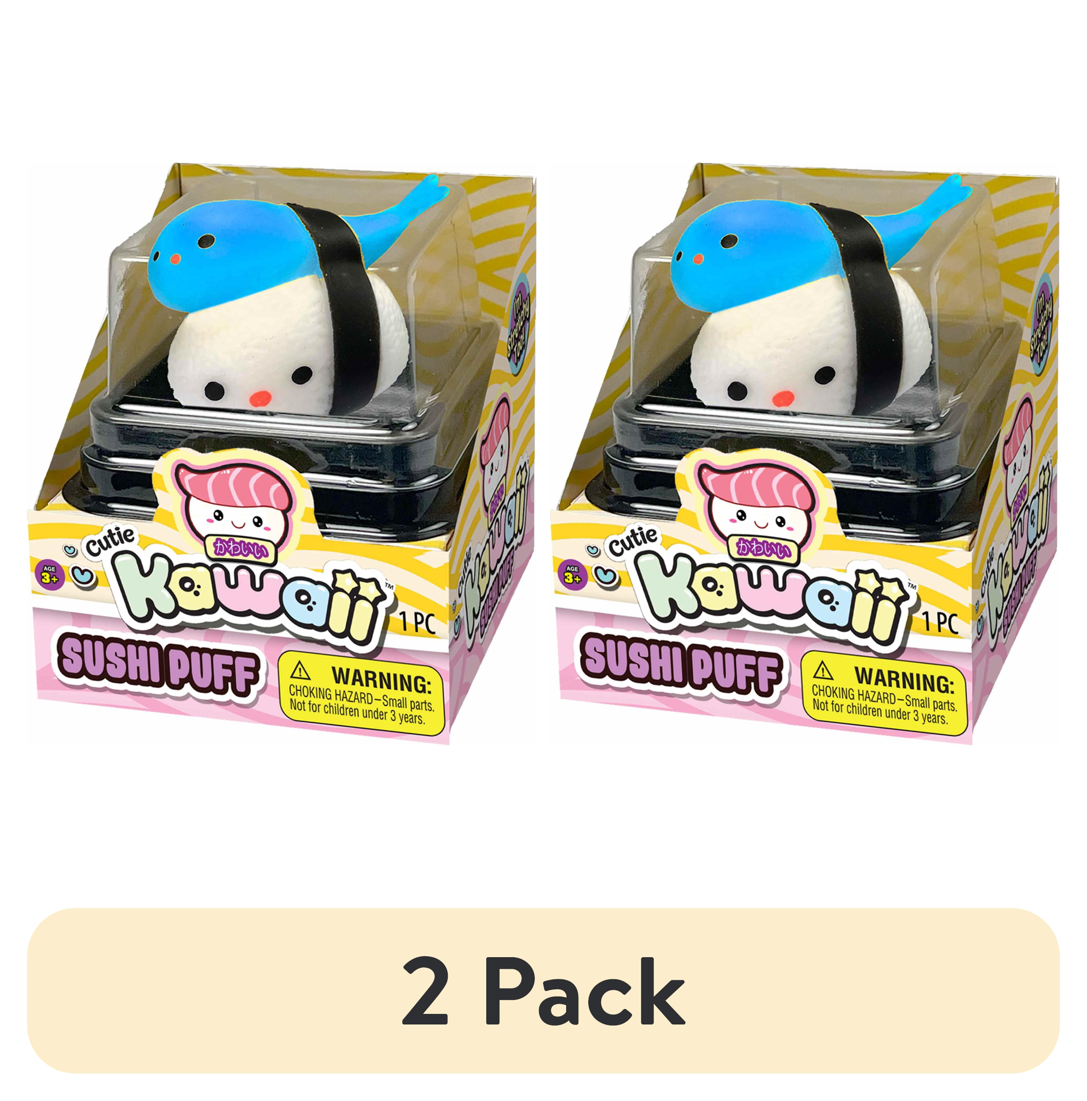 (2 pack) Ja-Ru Kawaii Cutie Sushi Puffs-Styles Vary-Sold Separately 1 Piece, TPR, All Ages, Novelty Toy