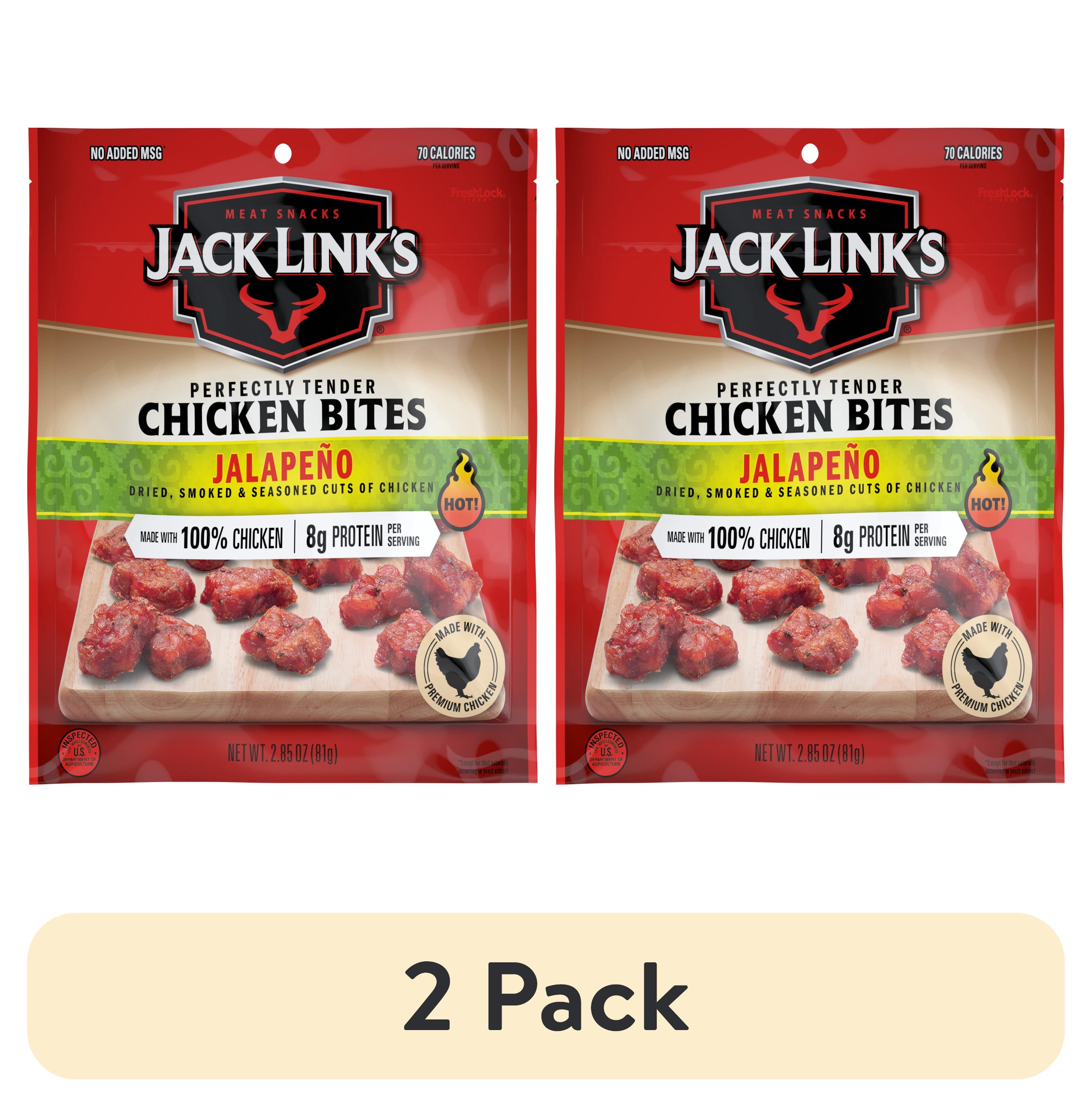 2 pack) Jack Link's 2.85 ounce Jalapeno Chicken Bites, 100