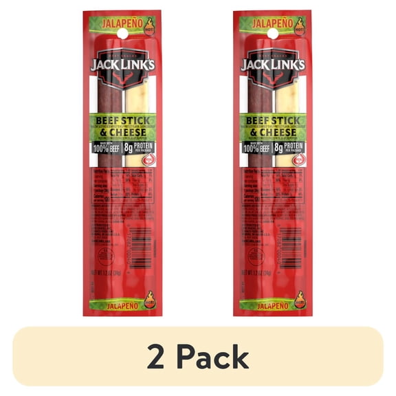 (2 pack) 1.2oz Jack Link's Beef and Cheese Snack Jalapeno Sizzle