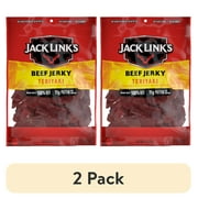 (2 pack) Jack Link’s Beef Jerky, Teriyaki, Made with 100% Beef, 11g of Protein per Serving, 5 oz, Resealable Bag