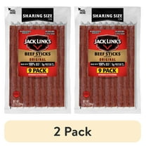 (2 pack) Jack Link’s Beef Stick Multipack, Original Flavor, Made with 100% Beef, 5g of Protein per Stick, 7.2 oz 9-Pack, 0.8 oz Beef Sticks