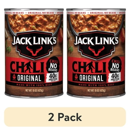 (2 pack) Jack Link's Original Chili, No Beans, 15oz Can