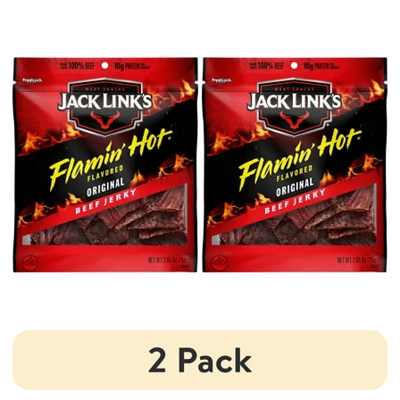 (2 pack) Jack Link’s® Flamin’ Hot® Flavored Original Beef Jerky, 2.65 oz