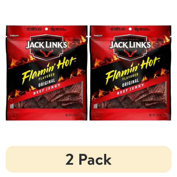 (2 pack) Jack Link’s® Flamin’ Hot® Flavored Original Beef Jerky, 2.65 oz