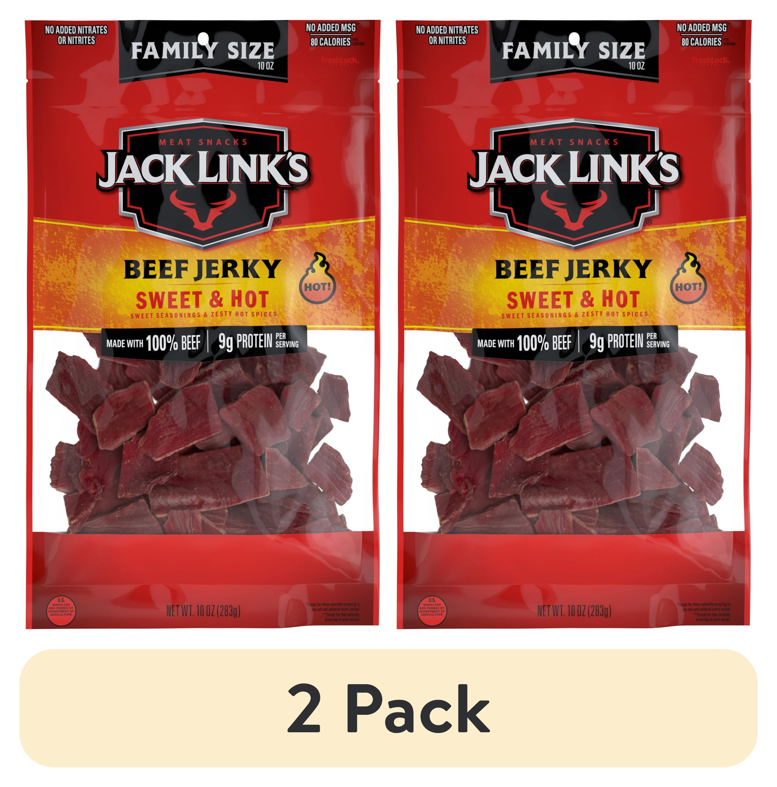 2 pack) Jack Link's Sweet and Hot Beef Jerky, 10 ounce