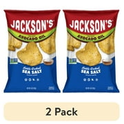 (2 pack) Jackson’s Classic Potato Kettle Chips with Sea Salt, Avocado Oil, Free of Top 9 Allergens, 5 oz