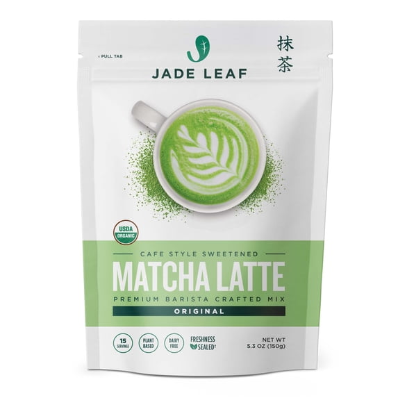 (2 pack) Jade Leaf Matcha Latte Powder Mix, Original, Organic, Dairy-Free, 5.3oz Pouch