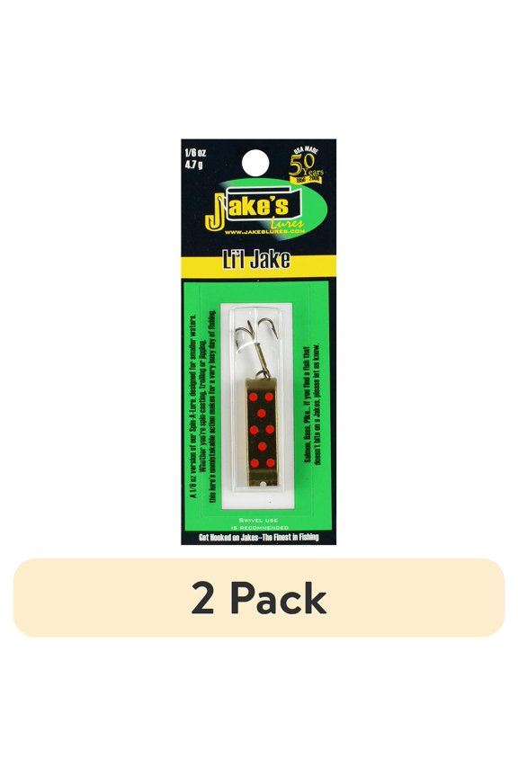 (2 pack) Jake's Spin-A-Lure 1/6oz Gold w Red Dots