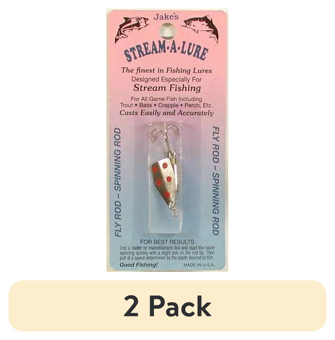 (2 pack) Jake's StreamALure 1/6oz Silver w Red Dots
