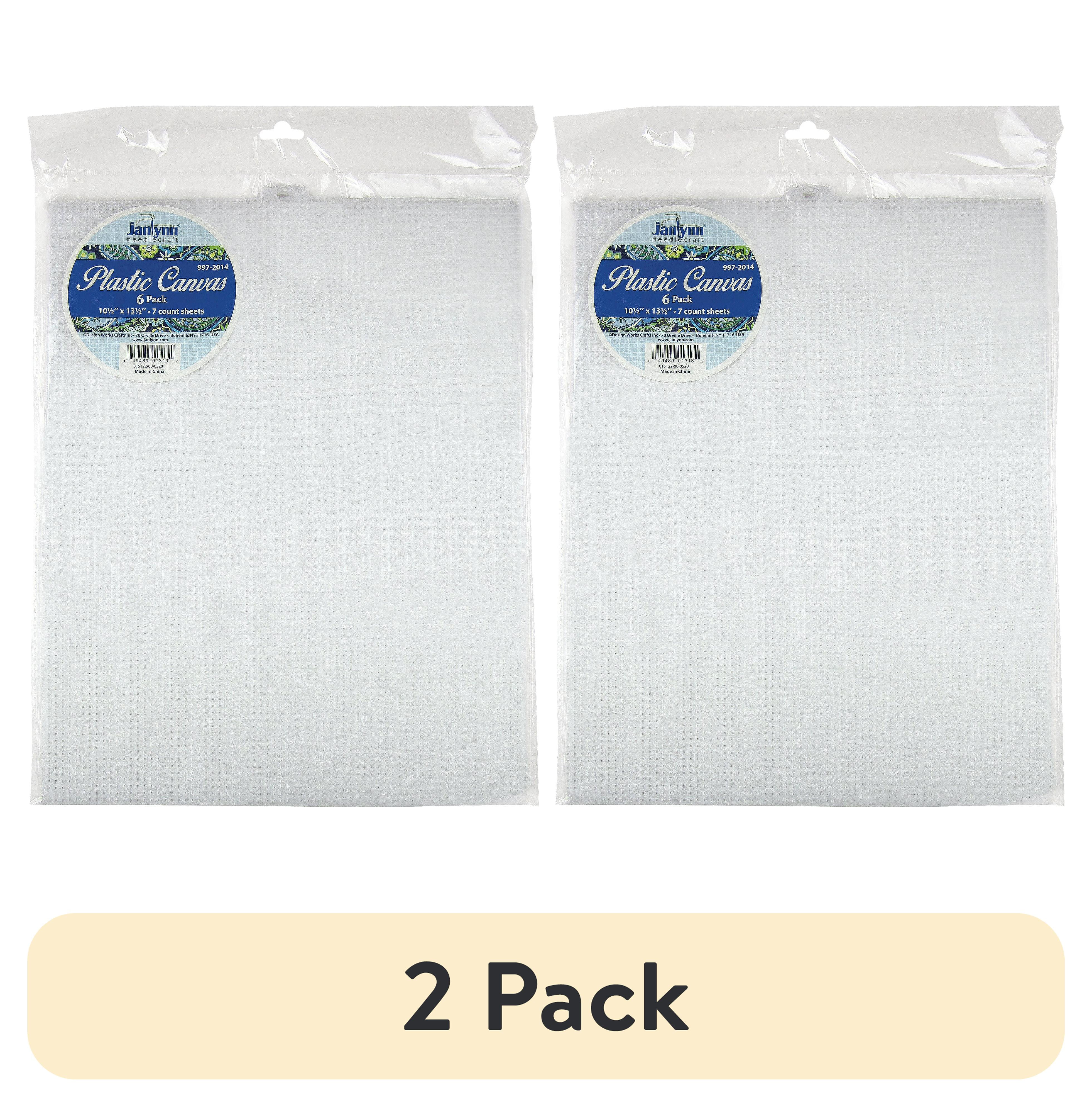 (2 pack) Janlynn 7 Count Clear Plastic Canvas Sheets Pack of 6 for Arts and Crafts
