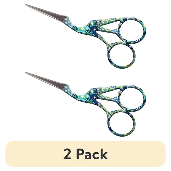 (2 pack) Janlynn Paisley Print Stork Scissor, 1 Each