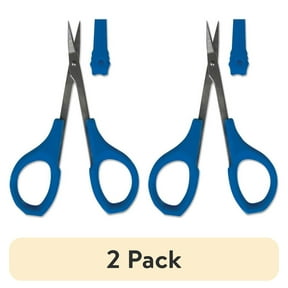 (2 pack) Janlynn Compact Thread Snip Scissors with Royal Blue Tip Cover for Needlework Crafts