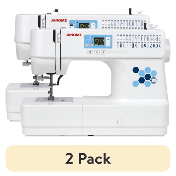 (2 pack) Janome C30-W Computerized Sewing Machine