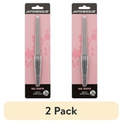 (2 pack) Japonesque Nail Shaper Metal Nail File, Medium Grit, Stainless Steel